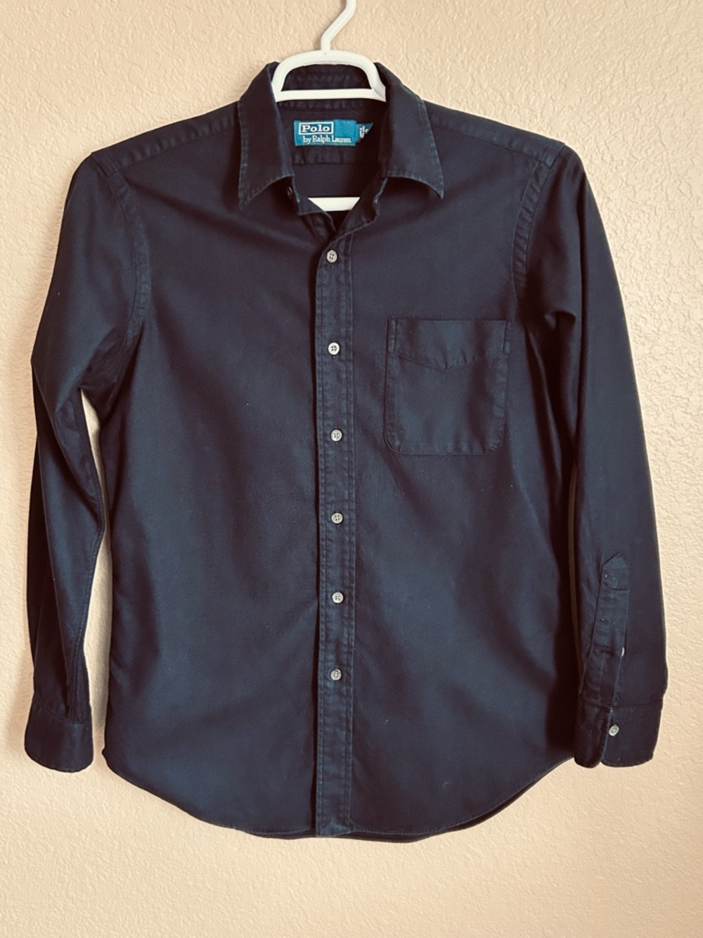 Polo Ralph Lauren Black Cotton/Cashmere Long Sleeve Button Down Shirt - Picture 2 of 9